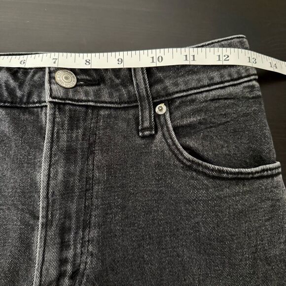Abercrombie & Fitch The Mom High Rise Jeans Sz 25 0L Black Curve Love Denim - Picture 11 of 13